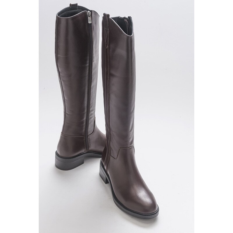 LuviShoes Acro Brown Skin Genuine Leather Women's Boots.