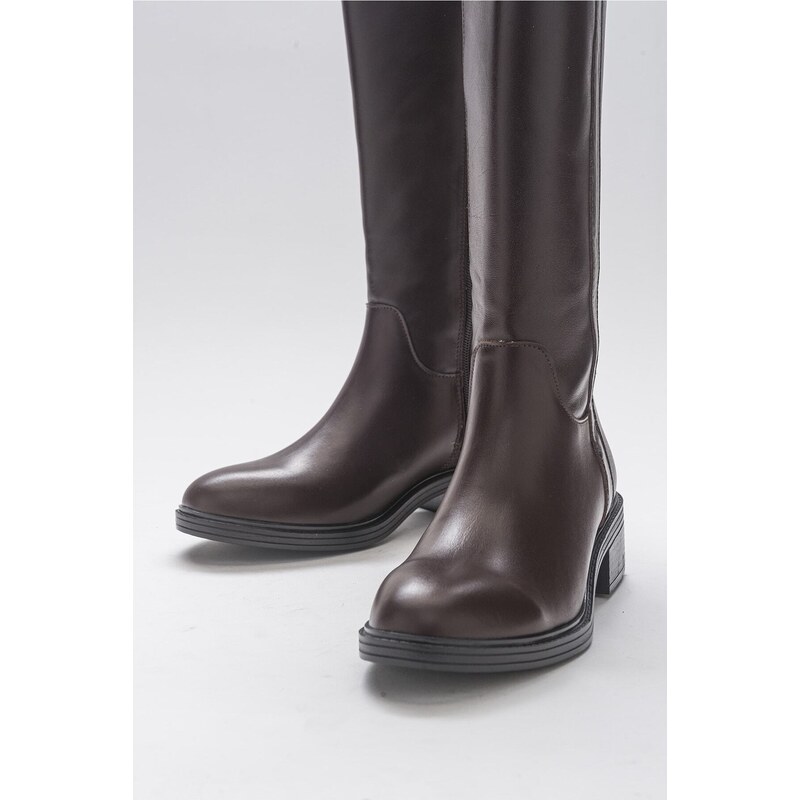 LuviShoes Acro Brown Skin Genuine Leather Women's Boots.