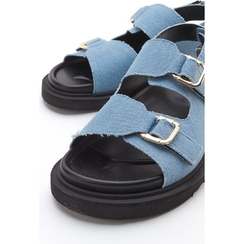 LuviShoes HERMOSA Blue Women's Jeans Sandals