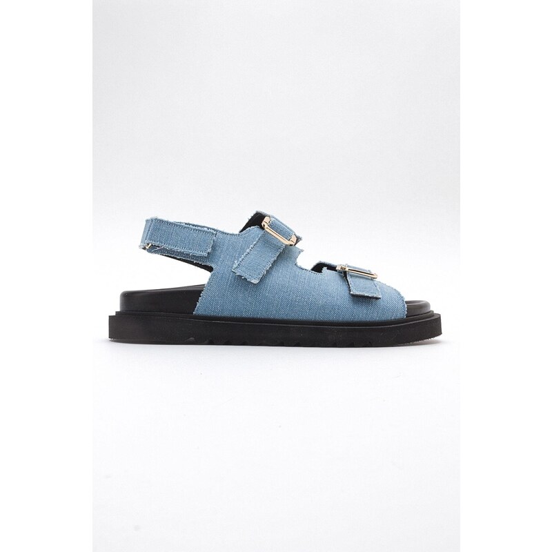 LuviShoes HERMOSA Blue Women's Jeans Sandals