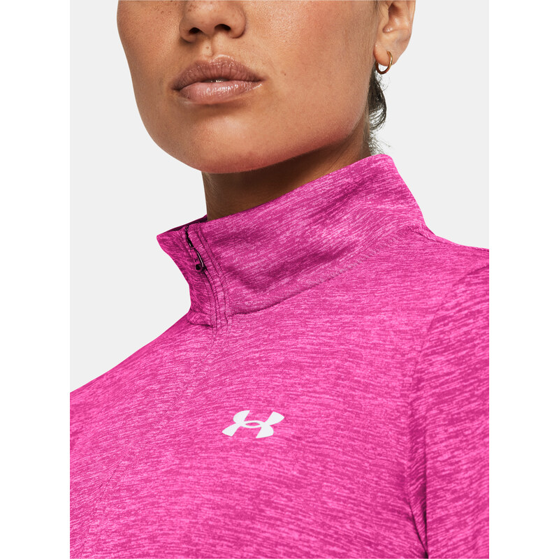 Under Armour Mikina Tech 1/2 Zip- Twist-PNK - Dámské