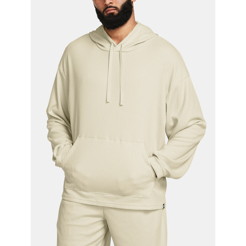 Under Armour Mikina UA Rival Waffle Hoodie-BRN - Pánské