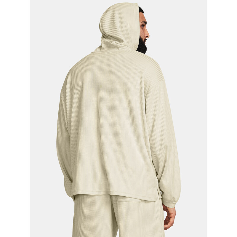 Under Armour Mikina UA Rival Waffle Hoodie-BRN - Pánské