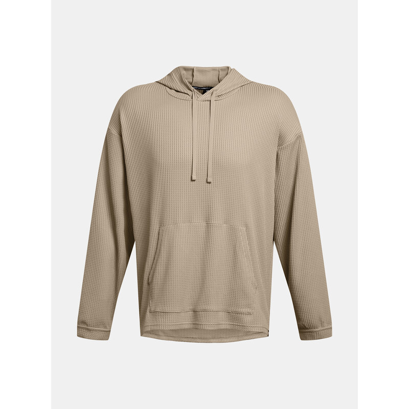 Under Armour Mikina UA Rival Waffle Hoodie-BRN - Pánské