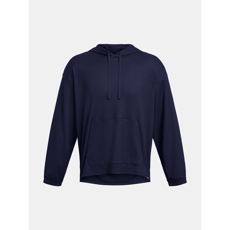 Under Armour Mikina UA Rival Waffle Hoodie-BLU - Pánské