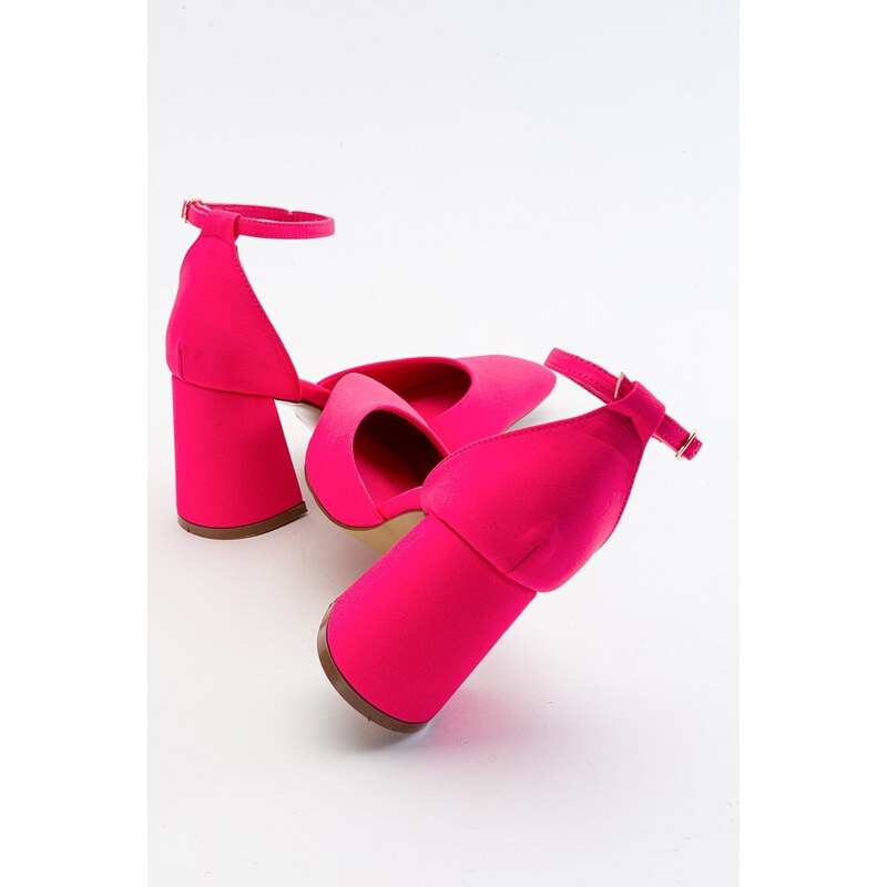 LuviShoes Women's Bowl Fuchsia Heeled Shoes