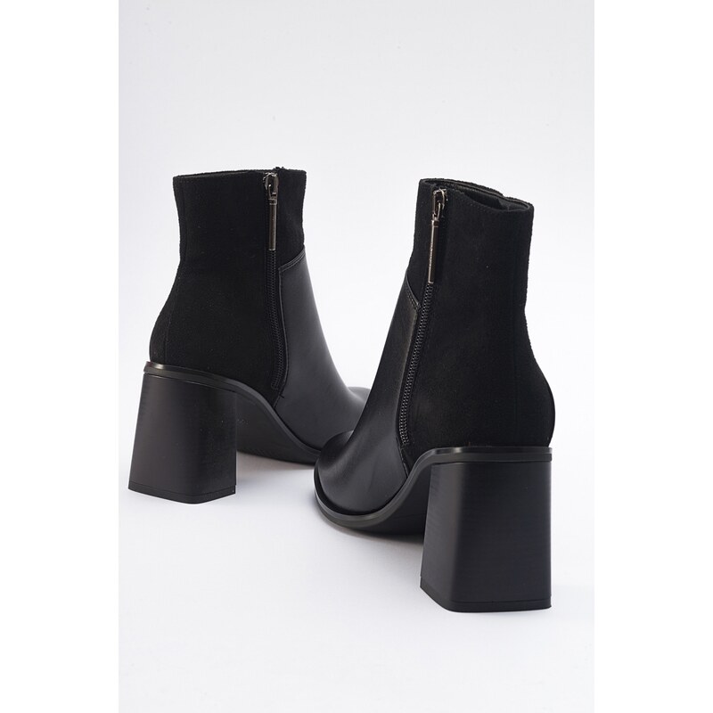 LuviShoes ROPA Women's Black Heeled Boots