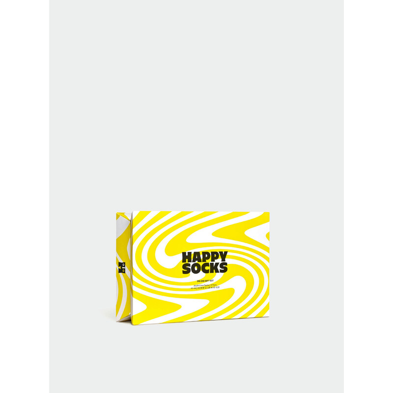 Happy Socks 2-Pack Zig Zag Gift Set (yellow)žlutá