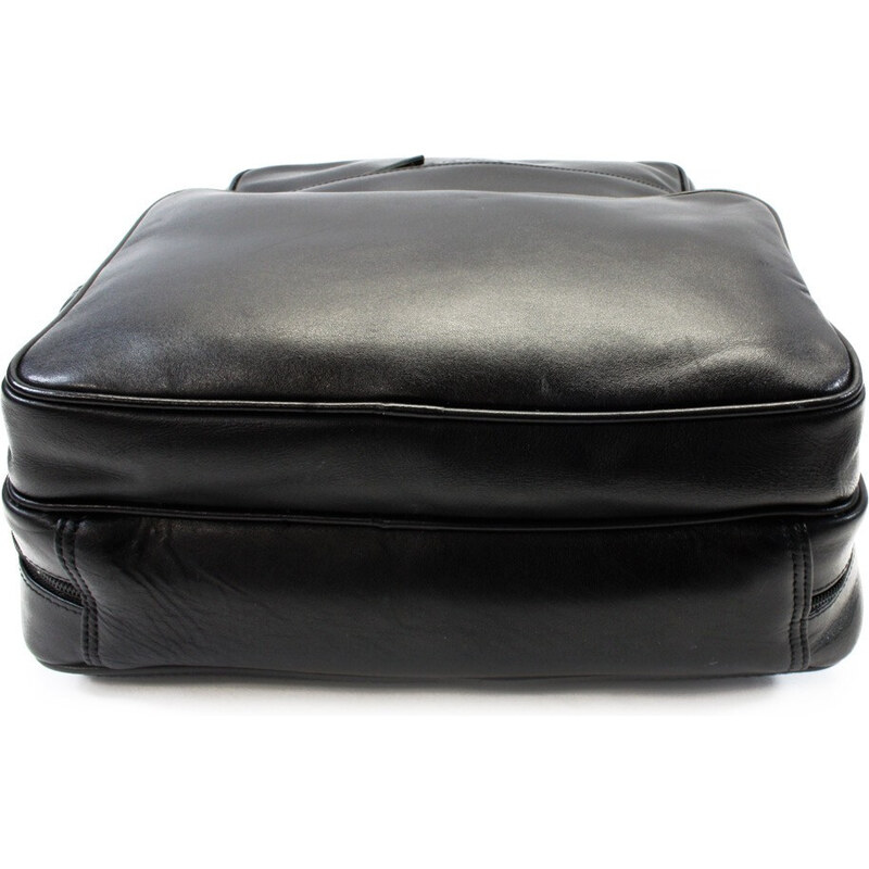 Černý pánský kožený batoh Lótiel