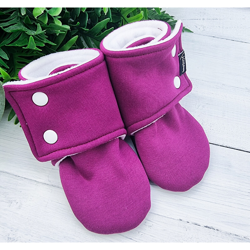 Kulišárny Capáčky barefoot s fleesem WARM FUCHSIA