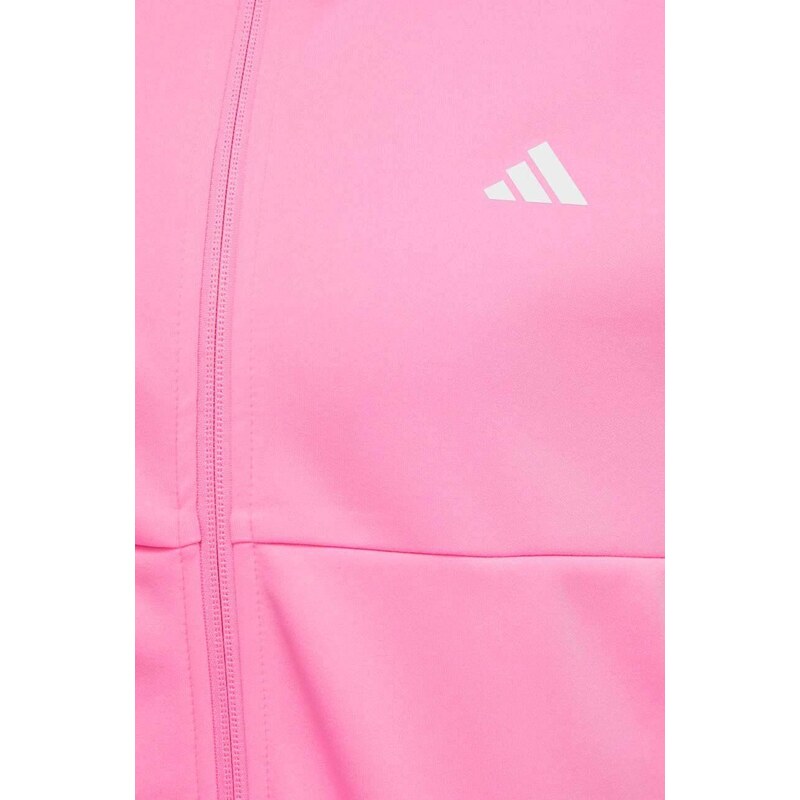 Tréninková mikina adidas Performance růžová barva, s aplikací, IS3974