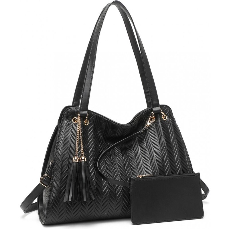 Miss Lulu Kabelka s pouzdrem Embossed Black