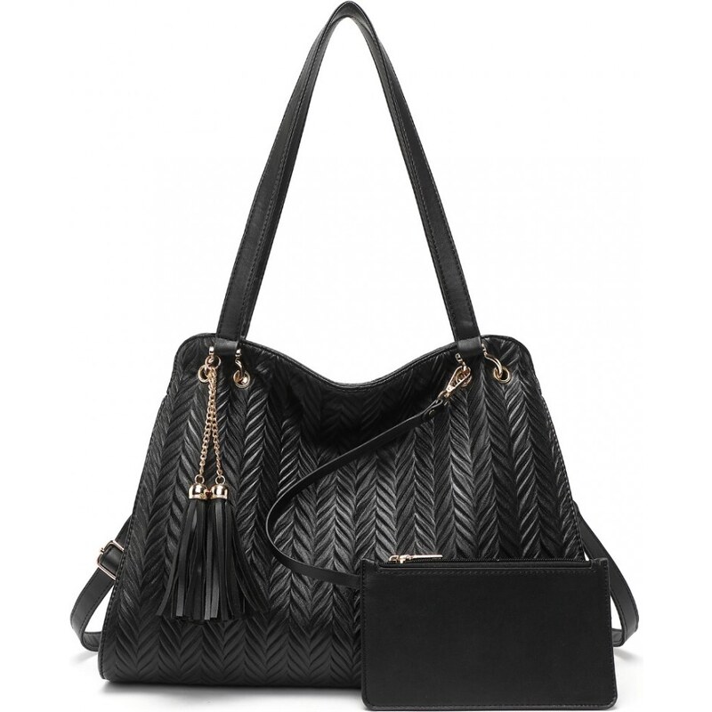 Miss Lulu Kabelka s pouzdrem Embossed Black