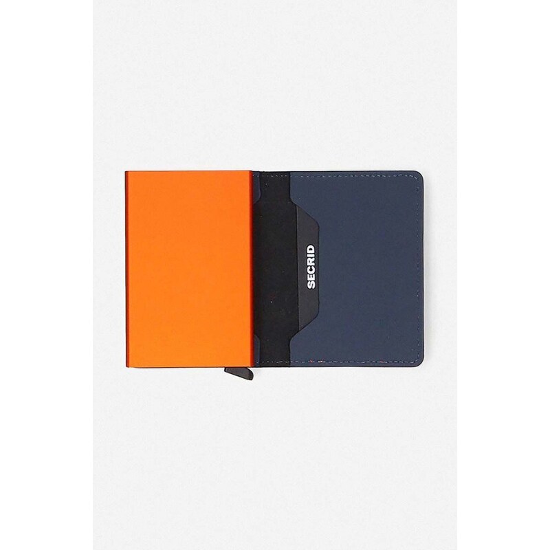 Peněženka Secrid Slimwallet Matte SM-Nightblue & Orange tmavomodrá barva