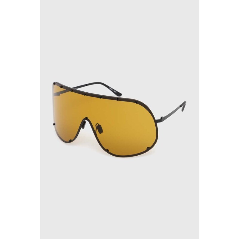 Sluneční brýle Rick Owens Occhiali Da Sole Sunglasses Shield černá barva, RG0000006.GBLKBN.0945