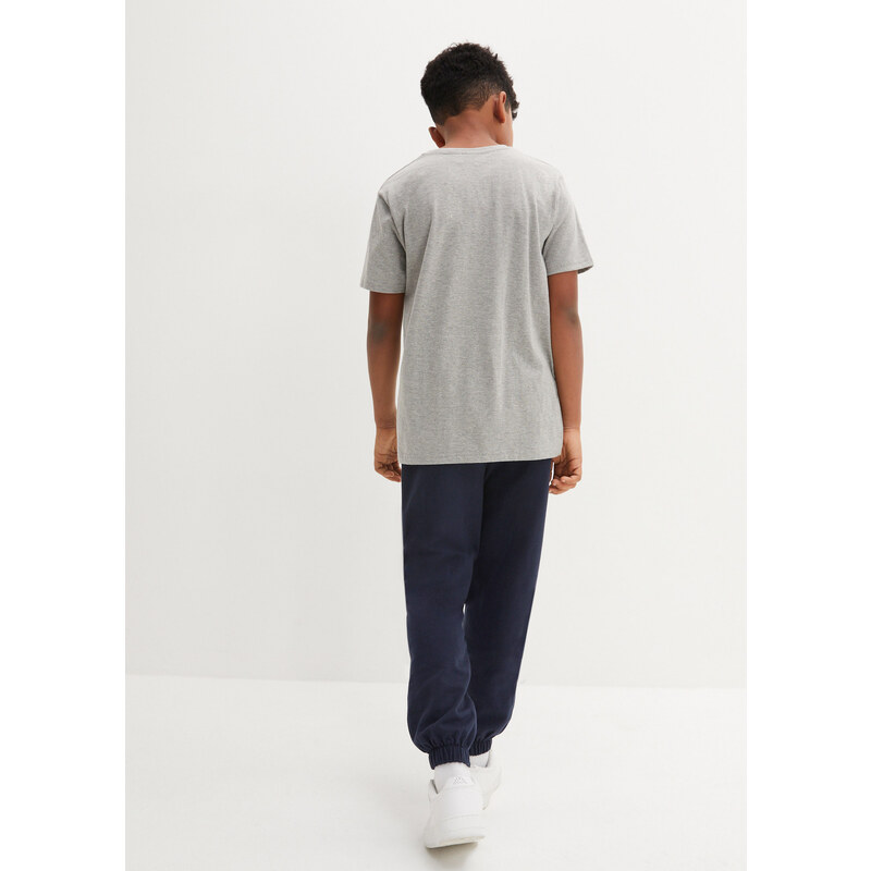 bonprix Chlapecké tričko + sportovní kalhoty, z organické bavlny (2dílná souprava) Šedá