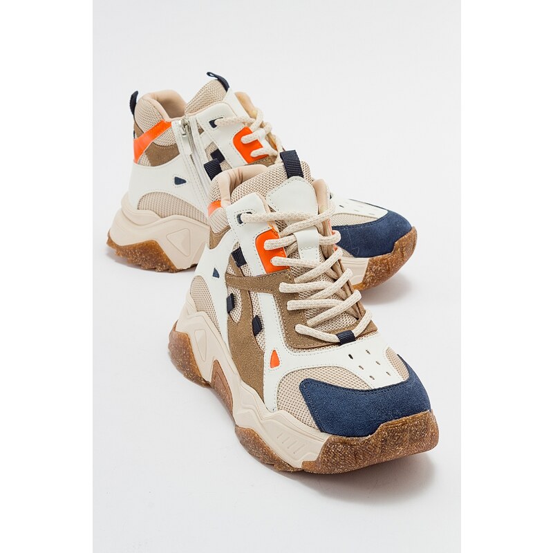 LuviShoes Womens LOWEL Navy Multi Sport Boots.