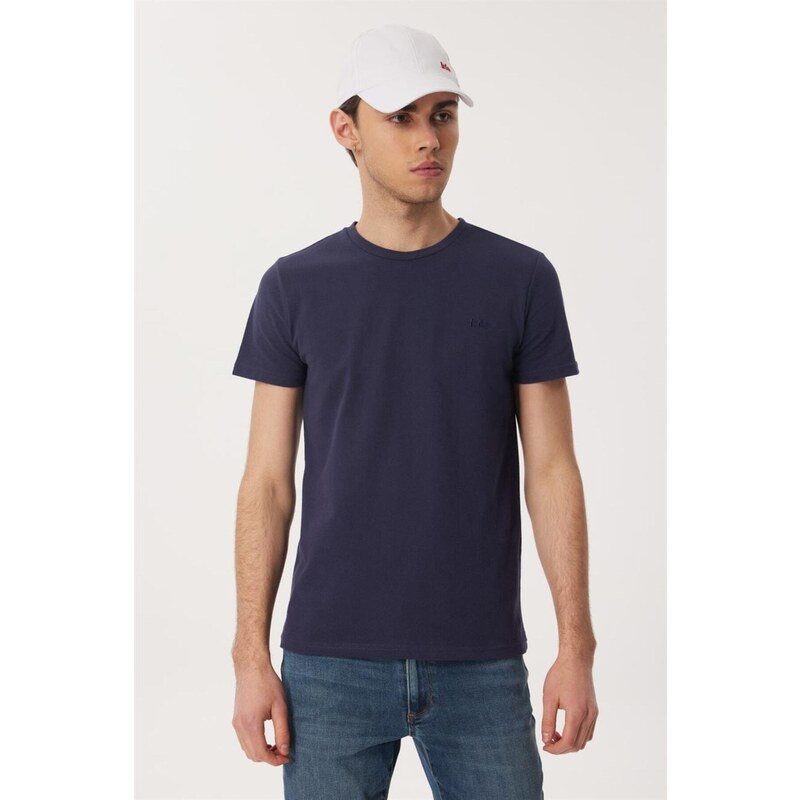 Lee Cooper Twingos 3 Men's Pique O Neck T-Shirt Navy Blue