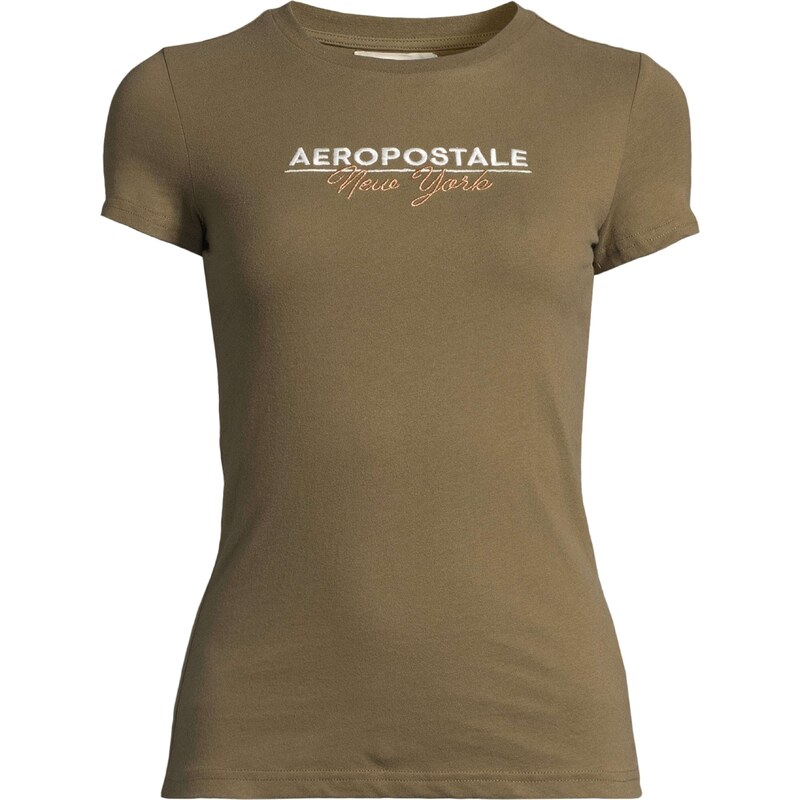 AÉROPOSTALE Tričko zlatá / olivová / bílá 93849159