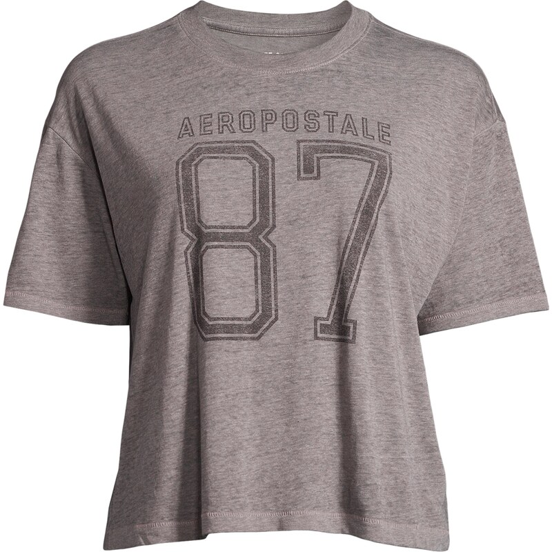 AÉROPOSTALE Tričko šedý melír / černá
