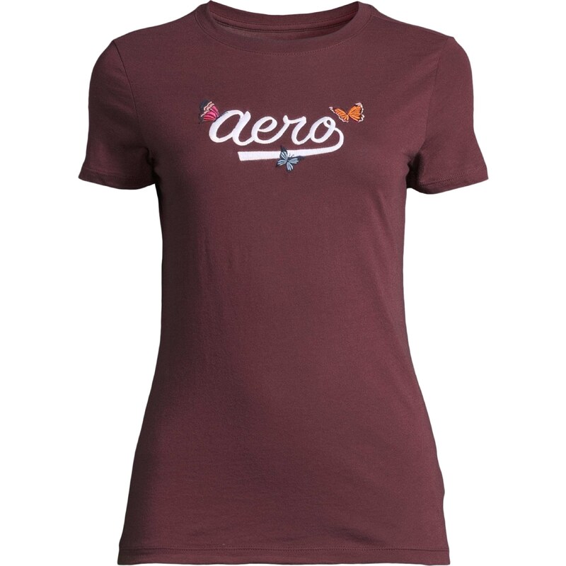 AÉROPOSTALE Tričko modrá / oranžová / vínově červená / bílá