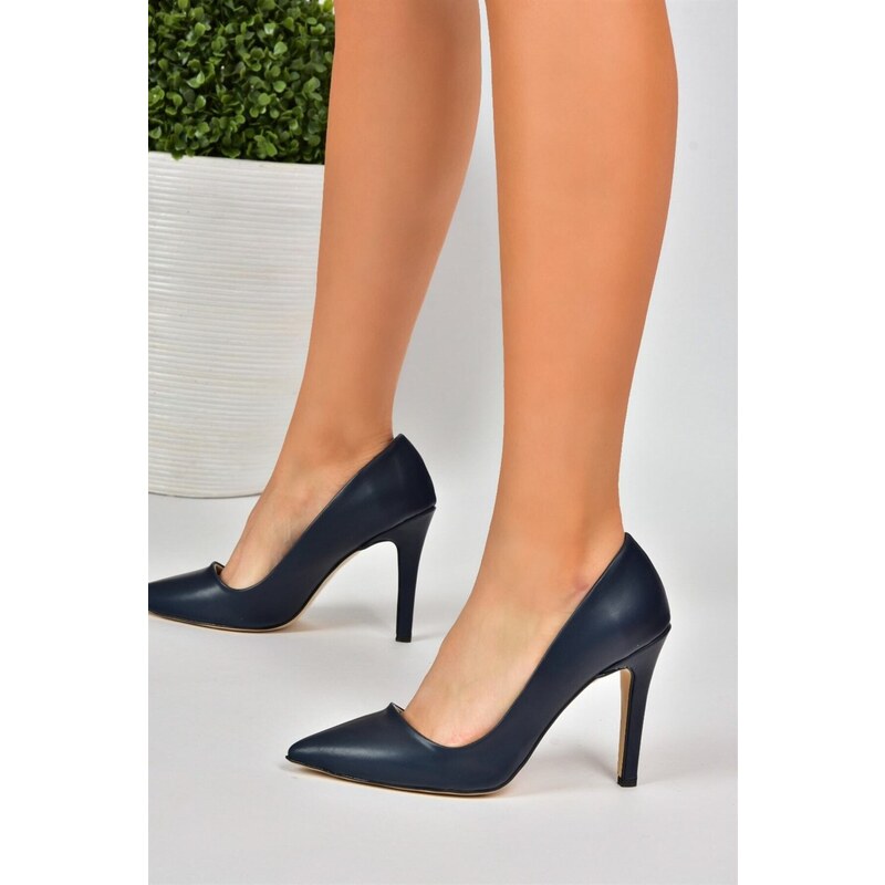 Fox Shoes Women's Navy Blue Stiletto Heeled Stilettos