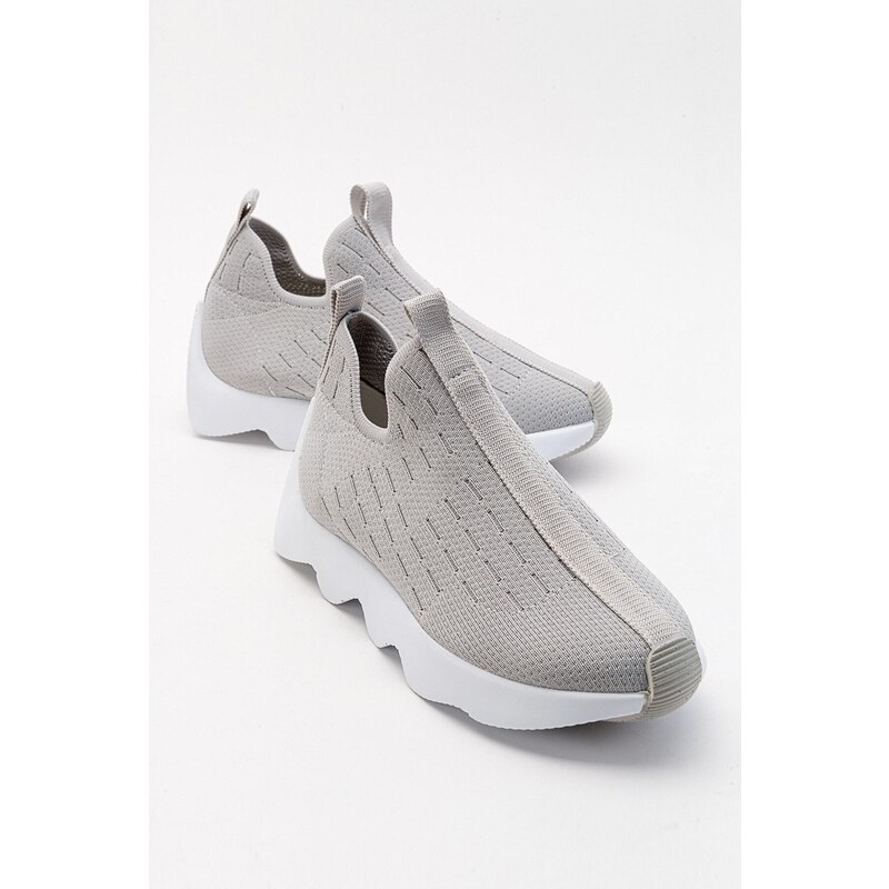 LuviShoes Bubny Gray Knitwear Women's Sneakers