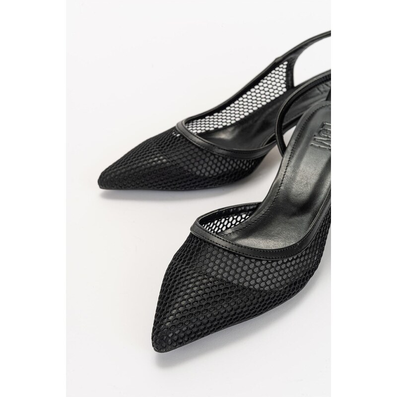 LuviShoes Hazy Black Women's Heeled Shoes