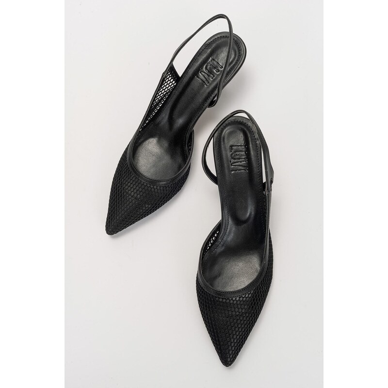 LuviShoes Hazy Black Women's Heeled Shoes