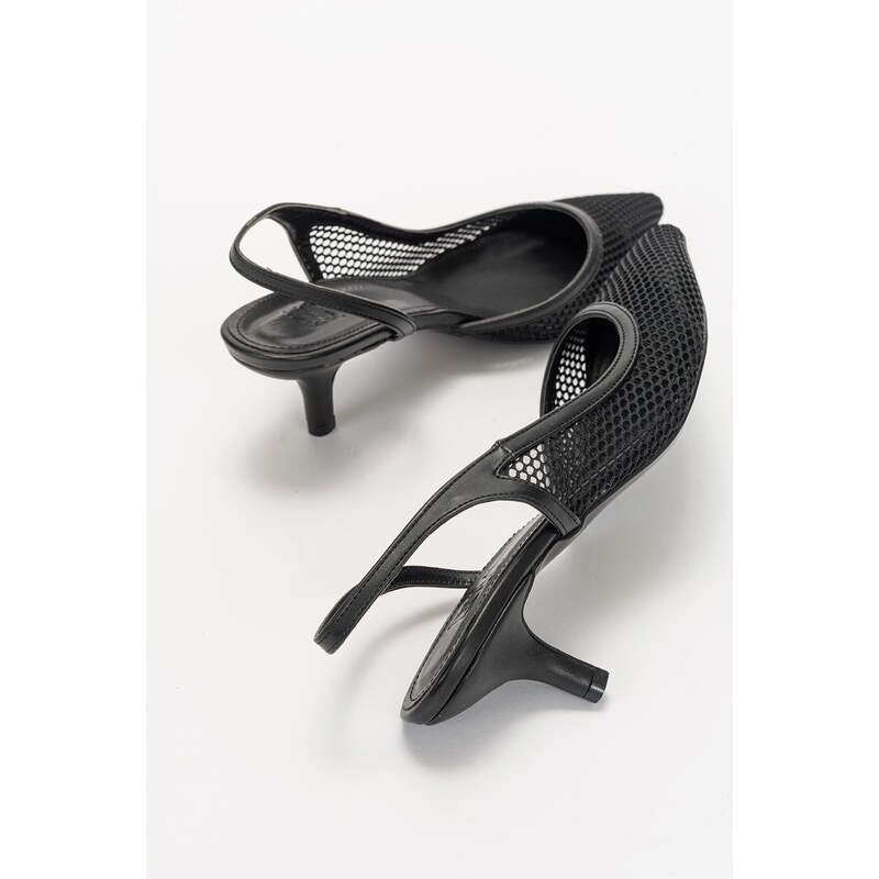 LuviShoes Hazy Black Women's Heeled Shoes
