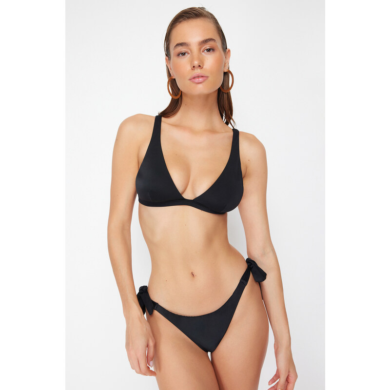 Trendyol Black Triangle Bikini Top