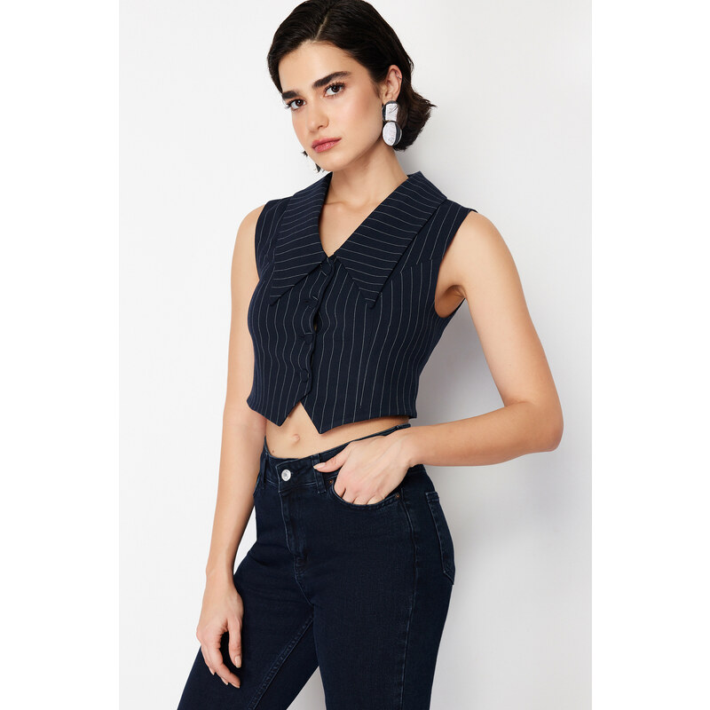 Trendyol Navy Blue Regular Woven Vest