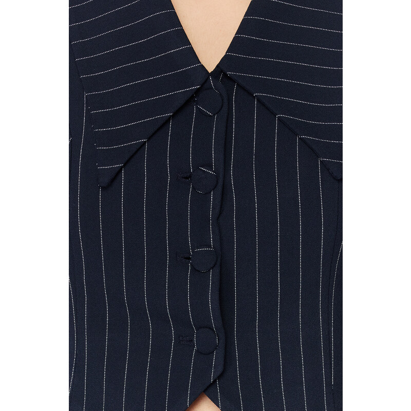 Trendyol Navy Blue Regular Woven Vest