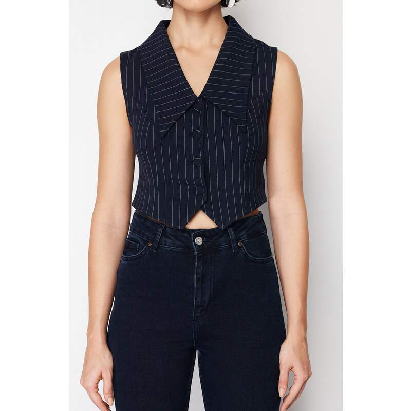 Trendyol Navy Blue Regular Woven Vest