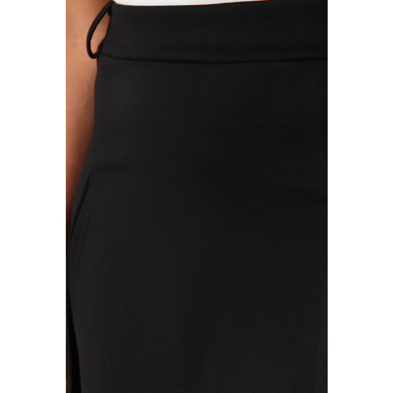 Trendyol Curve Black Mini Knitted Skirt