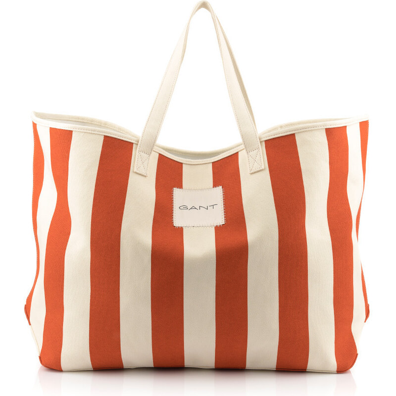 TAŠKA GANT STRIPED CANVAS BEACH BAG oranžová None