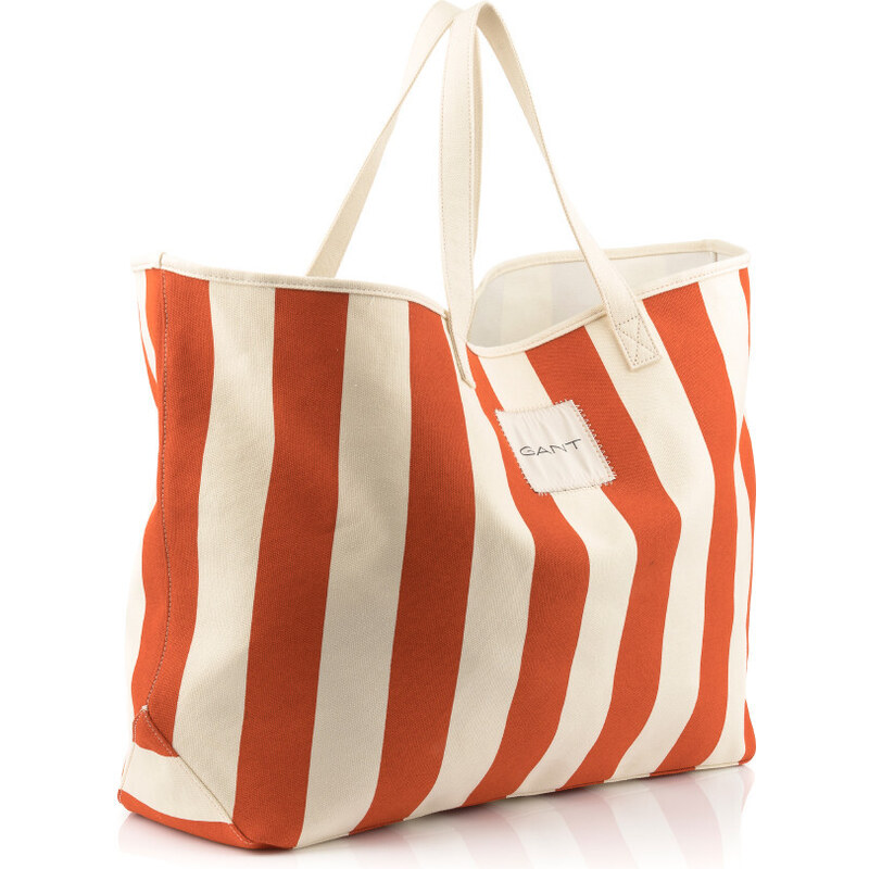 TAŠKA GANT STRIPED CANVAS BEACH BAG oranžová None