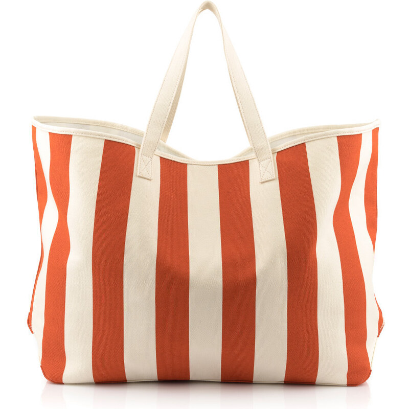 TAŠKA GANT STRIPED CANVAS BEACH BAG oranžová None