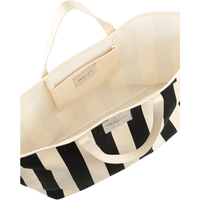 TAŠKA GANT STRIPED CANVAS BEACH BAG černá None