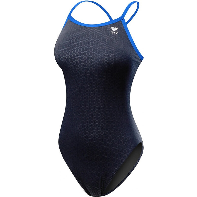 Dámské plavky Tyr Hexa Diamondfit Black/Blue 3XS - UK26