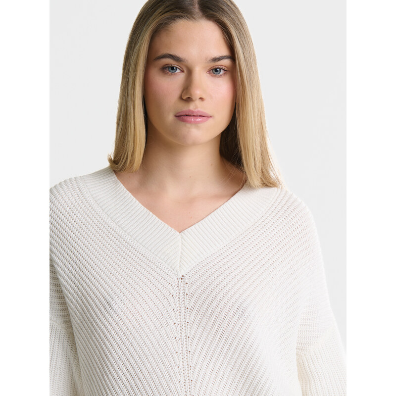 Big Star Woman's V-neck_sweater Sweater 161030 Wool-100