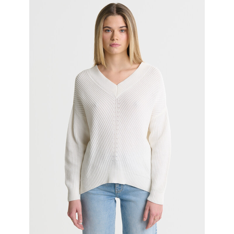 Big Star Woman's V-neck_sweater Sweater 161030 Wool-100