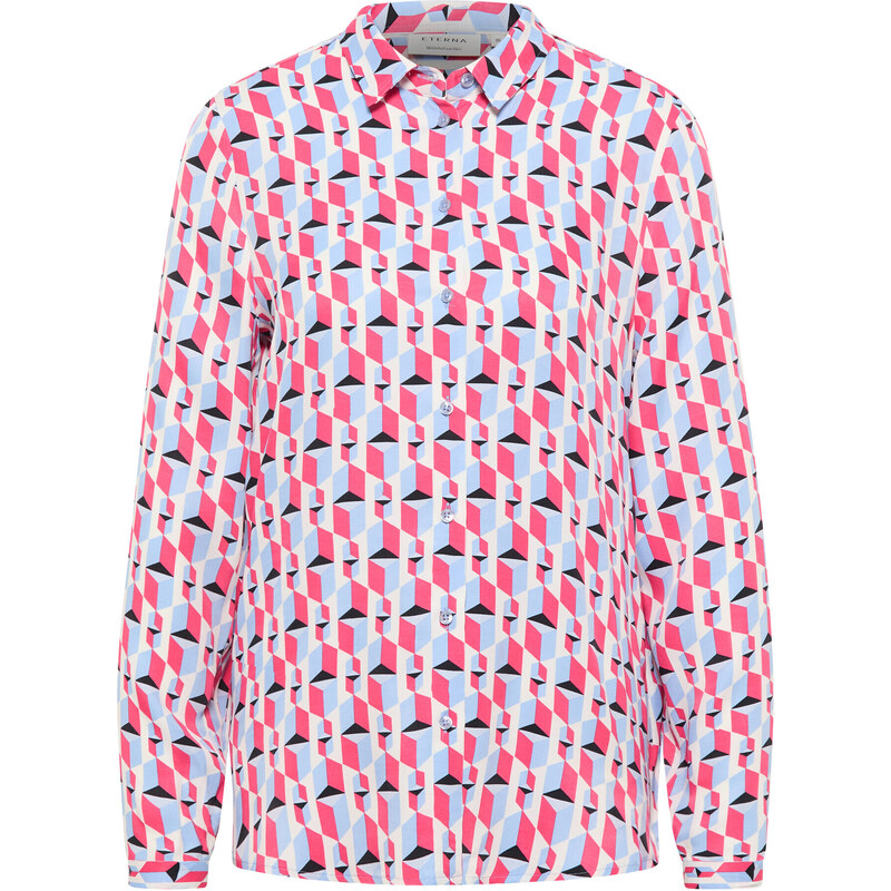 Dámská růžová košile s retro potiskem ETERNA