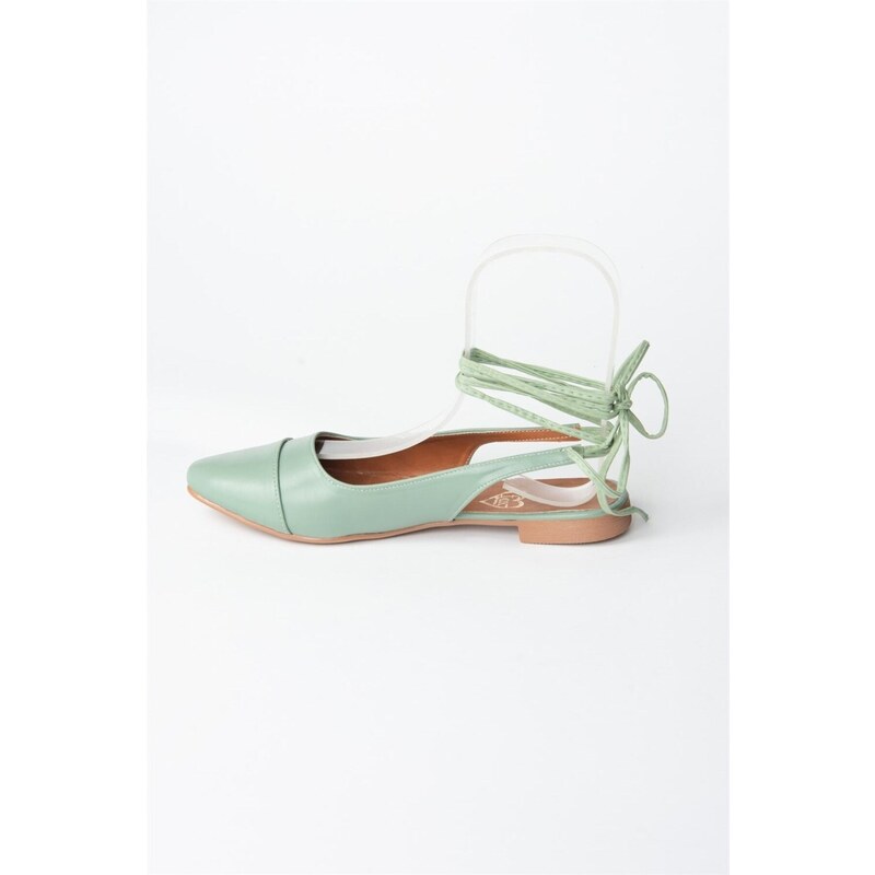 Fox Shoes Green Women's Tied Ankle Flats shoes