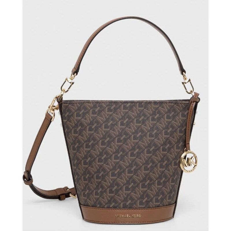 Michael Kors kabelka vak small Townsend logo brown hnědá