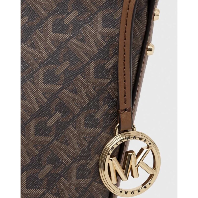 Michael Kors kabelka vak small Townsend logo brown hnědá