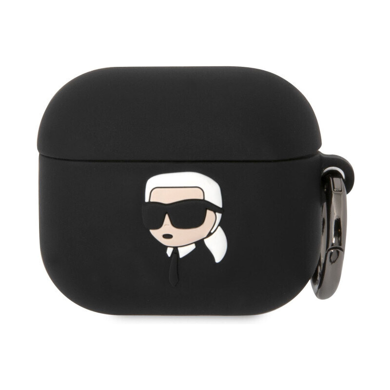 Karl Lagerfeld 3D Logo NFT Karl Head Silikonové Pouzdro pro Airpods 3 černá