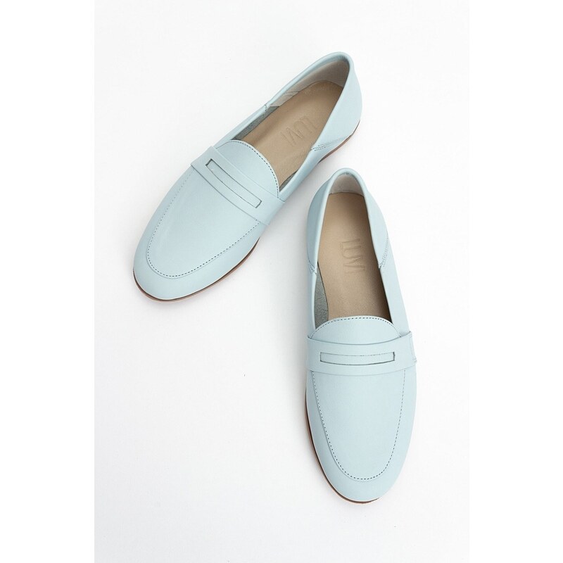 LuviShoes Bebe Blue Skin Genuine Leather Women's Flats