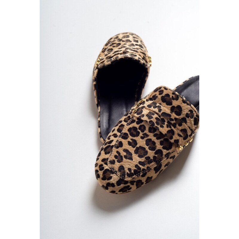 LuviShoes Dámské pantofle s leopardím vzorem