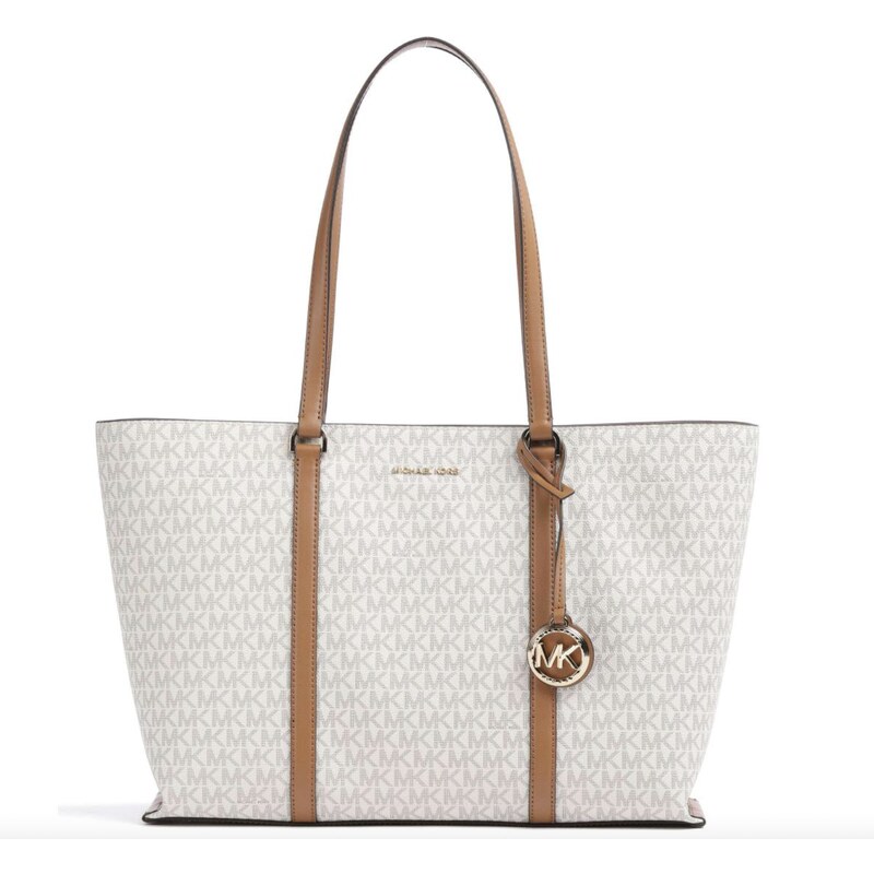 Michael Kors shopper tote kabelka Temple logo vanilla